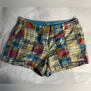 Ann Taylor Loft Plaid Cotton Shorts - Size 6